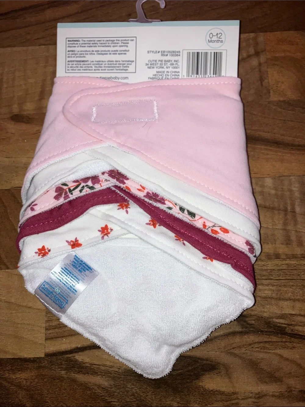 Baby Gear Bandana Bibs Girl pink floral set